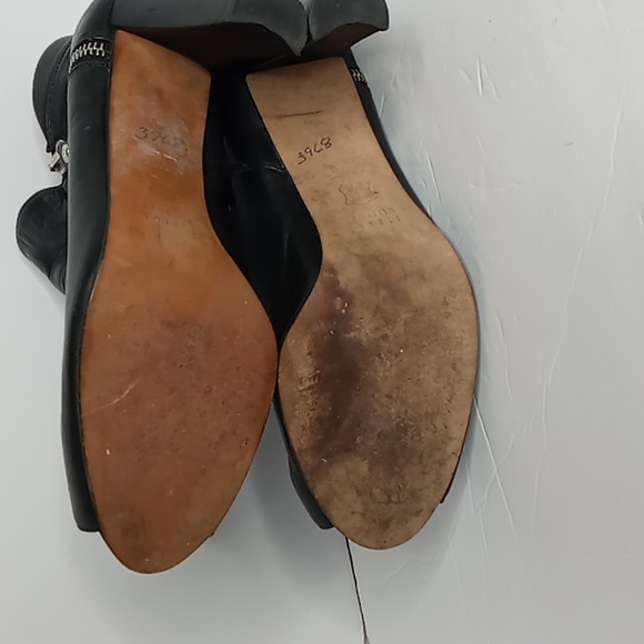 Stuart Weitzman -Jump - Leather, Heeled Booties w/Moto Zippers -Spain -size 8 - Picture 7 of 9